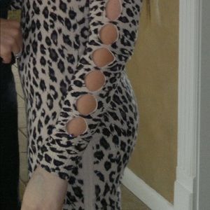 Short animal print dress